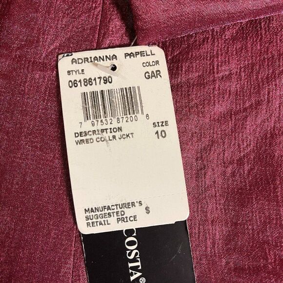 Vintage Victor Costa  Ruffle Cocktail Party Formal Jacket W/ Tie  NWT 10 - Picture 11 of 12